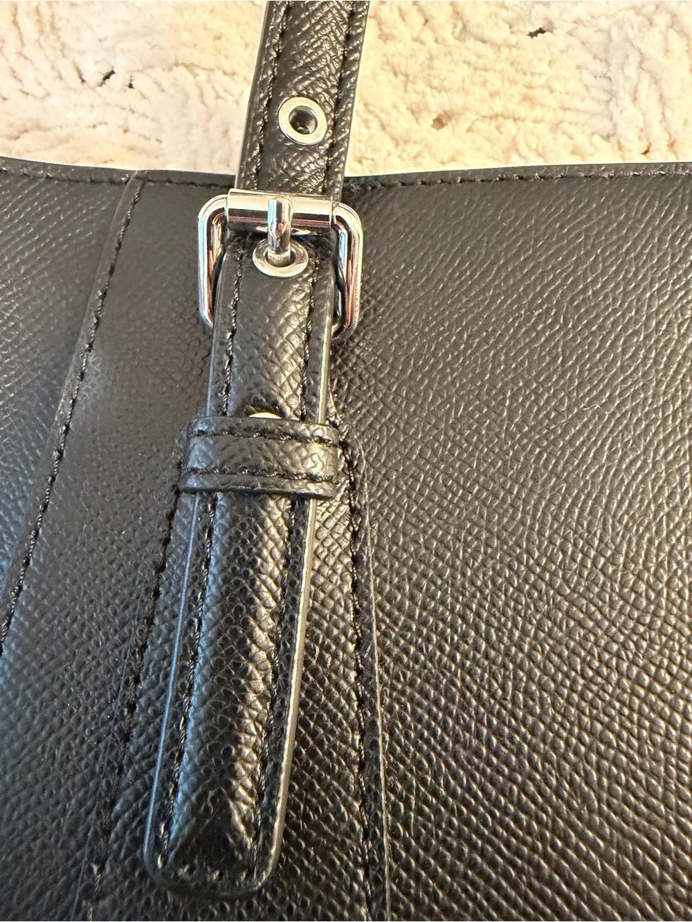 Michael Kors Black Saffiano Tote with Shoulder Straps